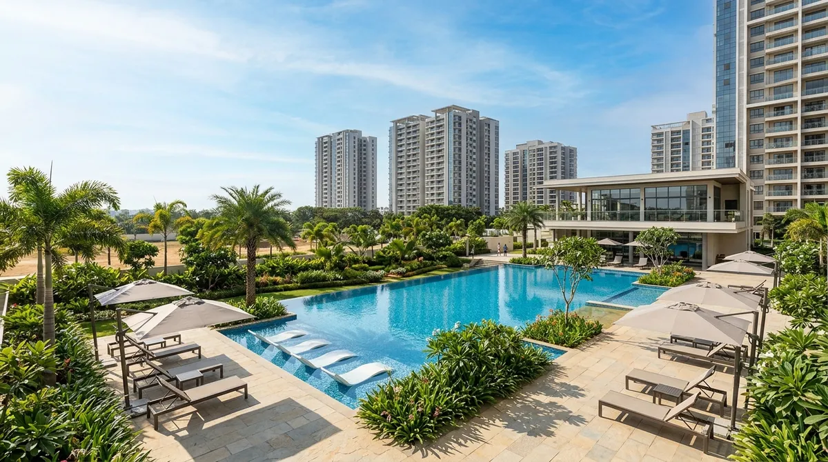 Swimming pool at Sobha World City